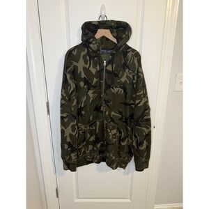 Polo Ralph Lauren Camo Full Zip Hoodie Jacket Size 2XL Mens Cotton
